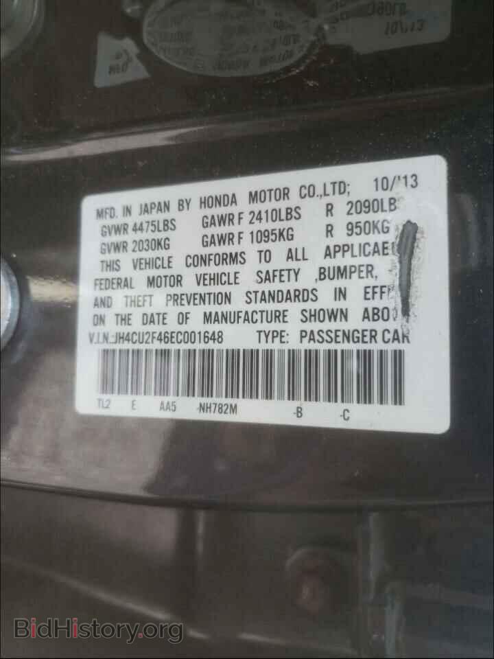 2014 ACURA TSX - VIN: JH4CU2F46EC001648 - Фото 10