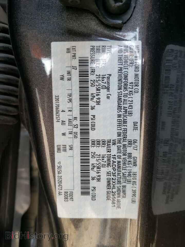 2017 FORD FOCUS - VIN: 1FADP3F2XHL295681 - Фото 13