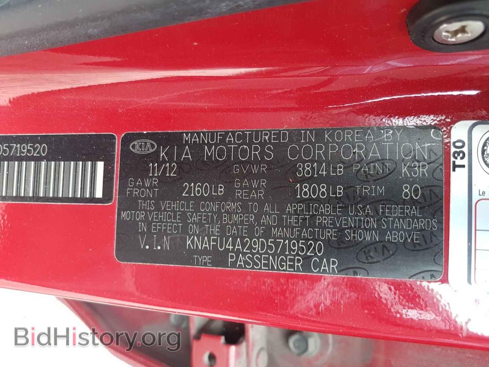 2013 KIA FORTE - VIN: KNAFU4A29D5719520 - Фото 10