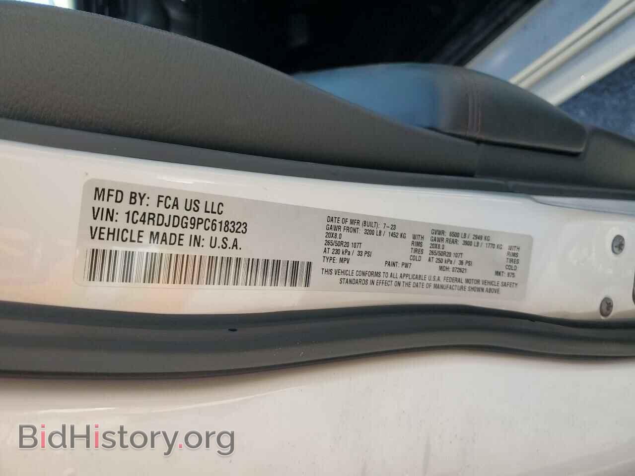 2023 DODGE DURANGO - VIN: 1C4RDJDG9PC618323 - Фото 12