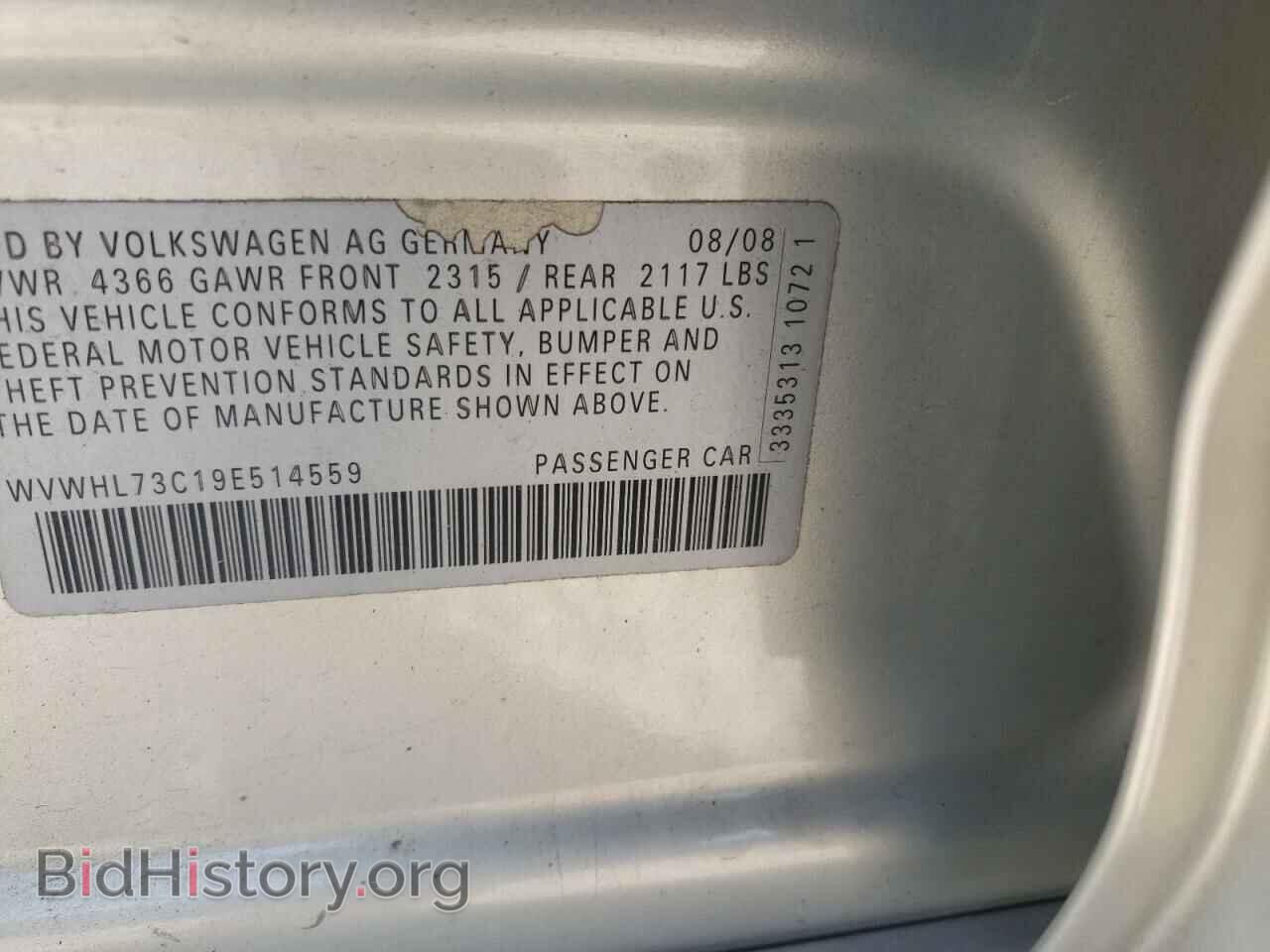2009 VOLKSWAGEN CC - VIN: WVWHL73C19E514559 - Фото 10
