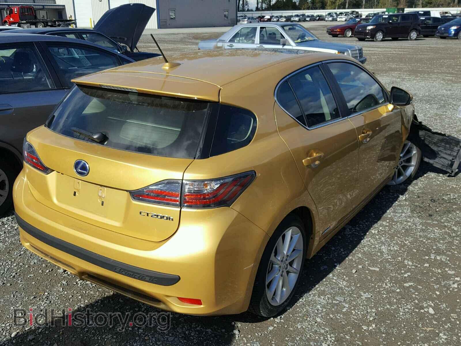 2012 LEXUS CT 200 - VIN: JTHKD5BH3C2122467 - Фото 4