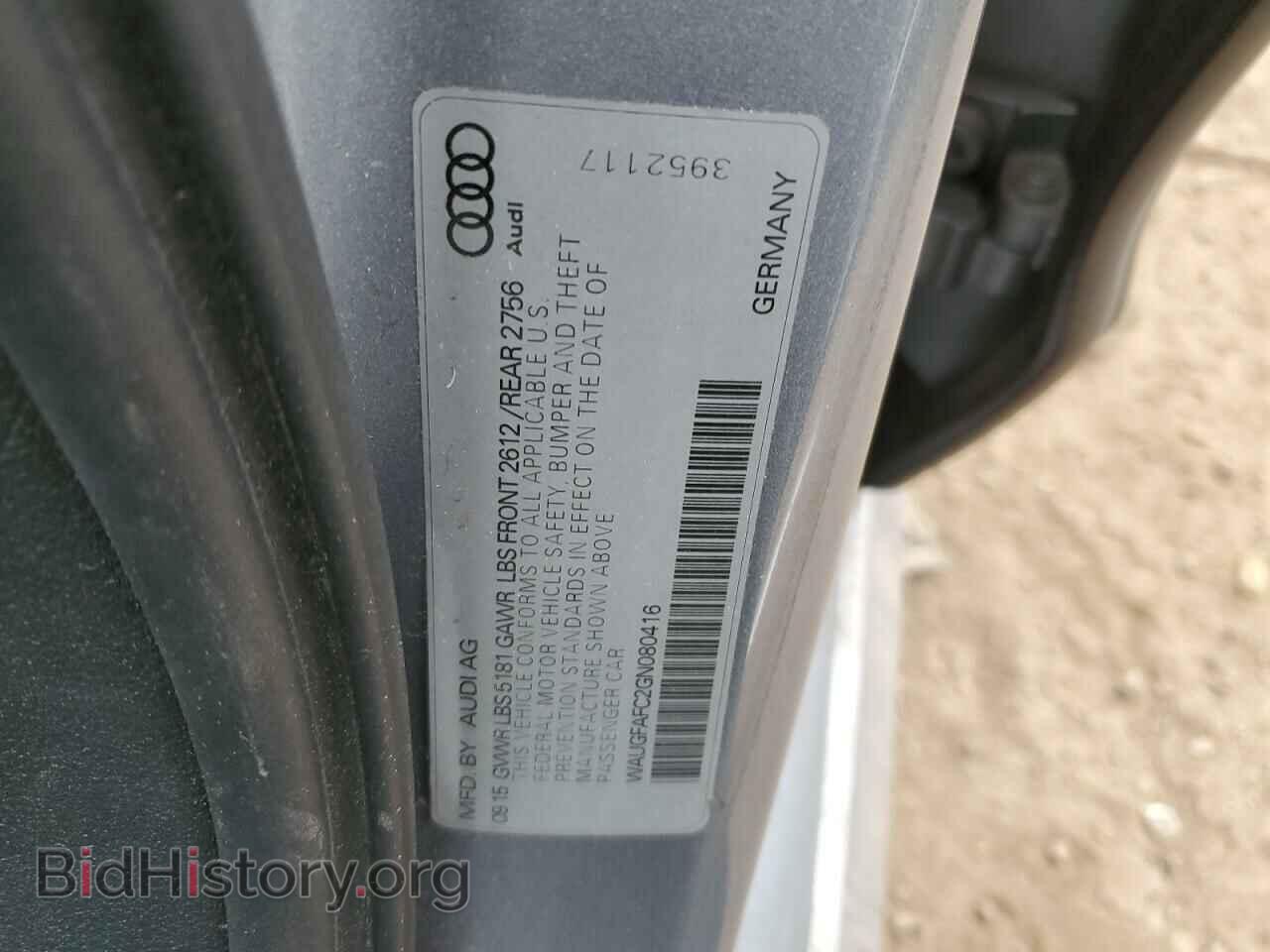 2016 AUDI A6 - VIN: WAUGFAFC2GN080416 - Фото 12