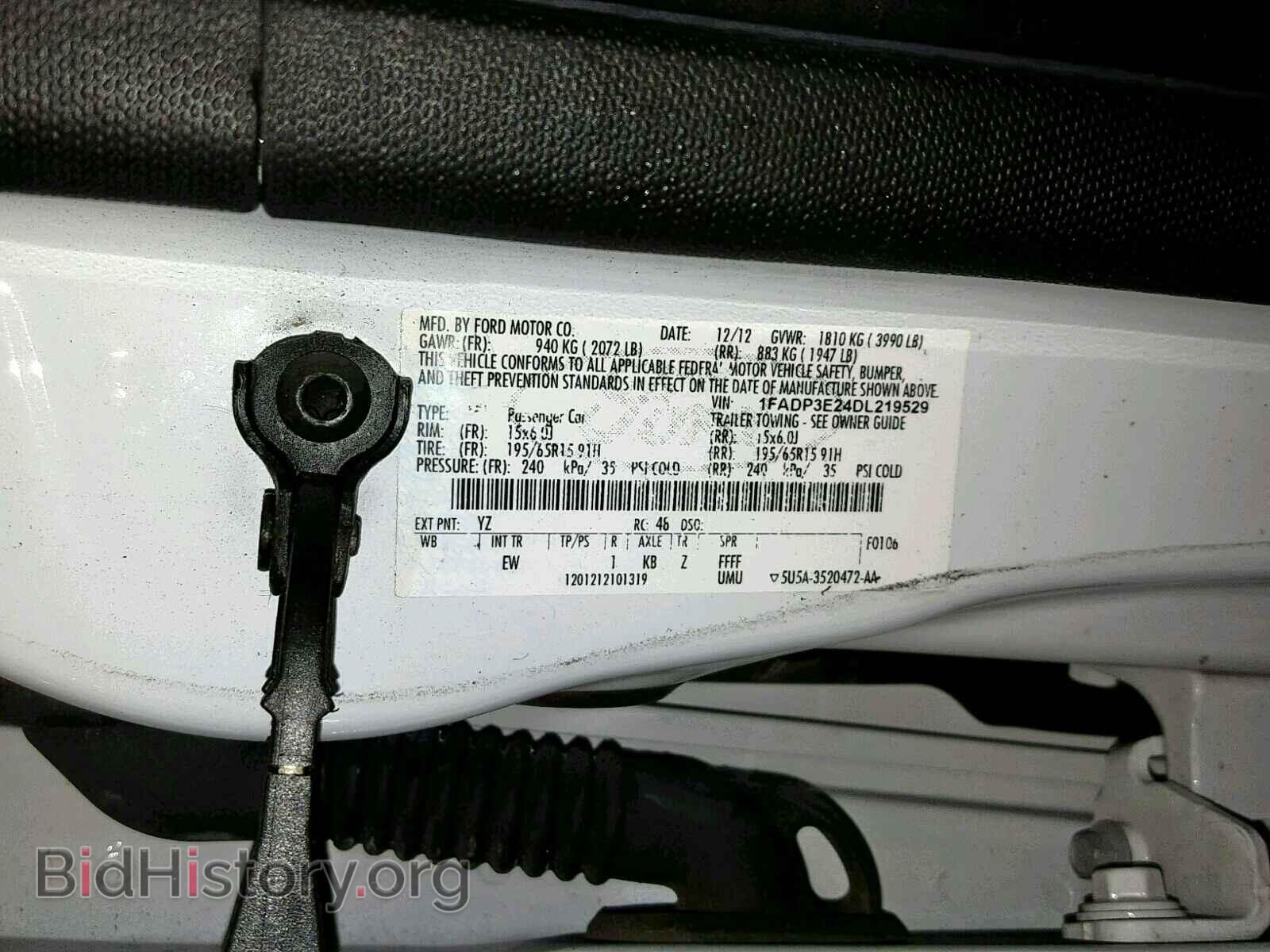 2013 FORD FOCUS - VIN: 1FADP3E24DL219529 - Фото 10