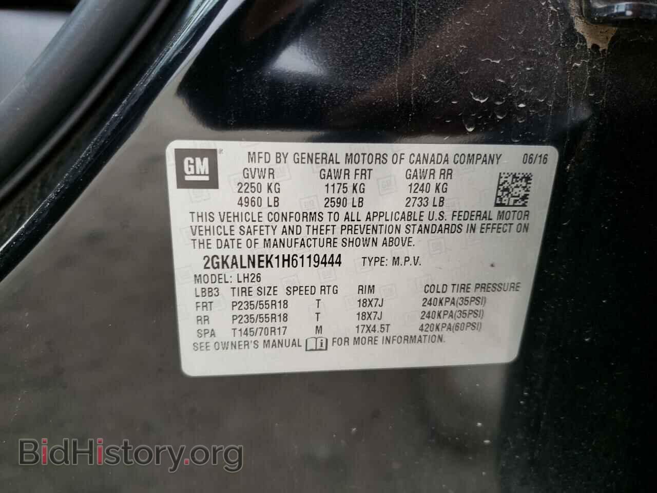 2017 GMC TERRAIN - VIN: 2GKALNEK1H6119444 - Фото 10