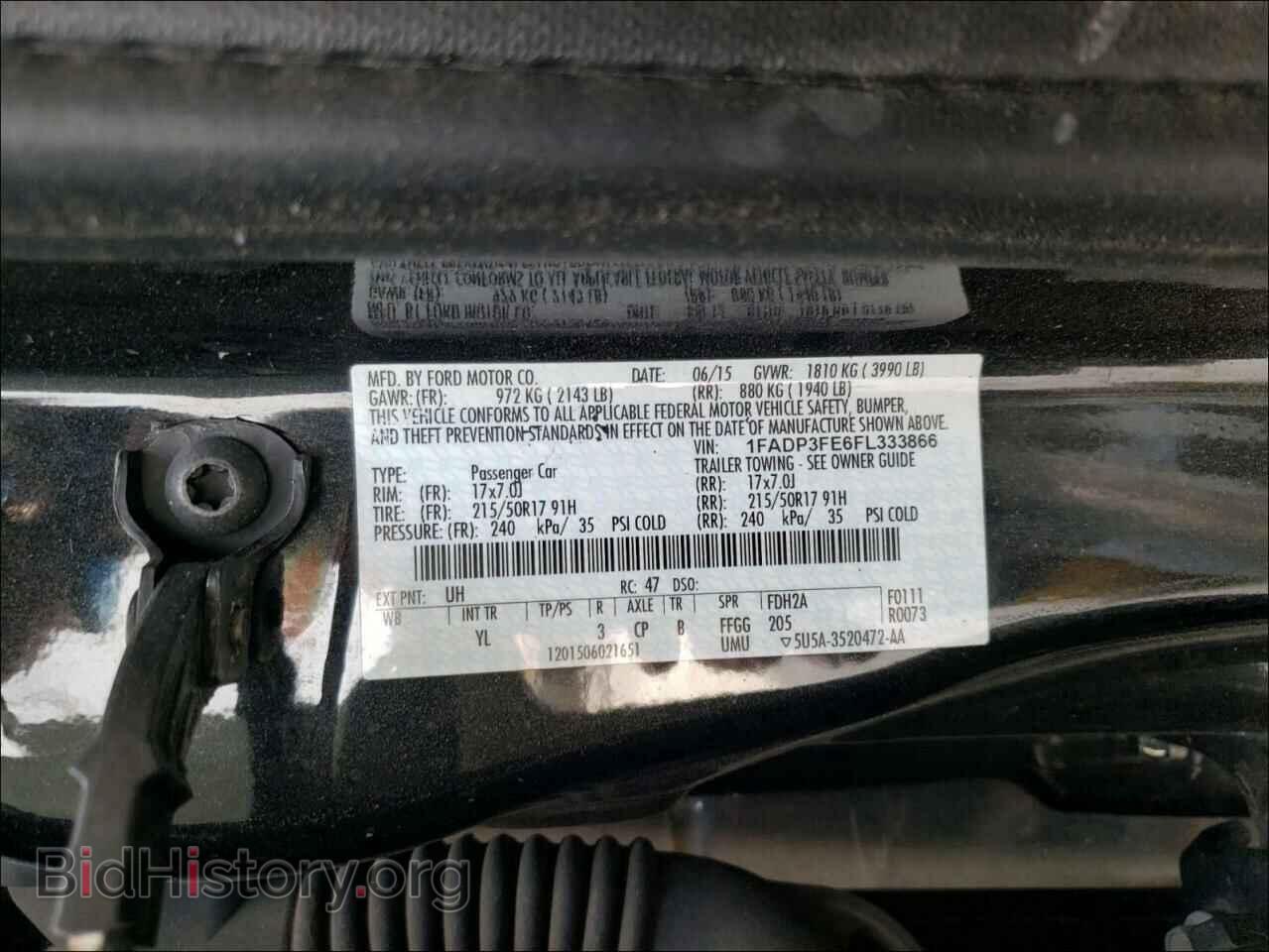2015 FORD FOCUS - VIN: 1FADP3FE6FL333866 - Фото 10