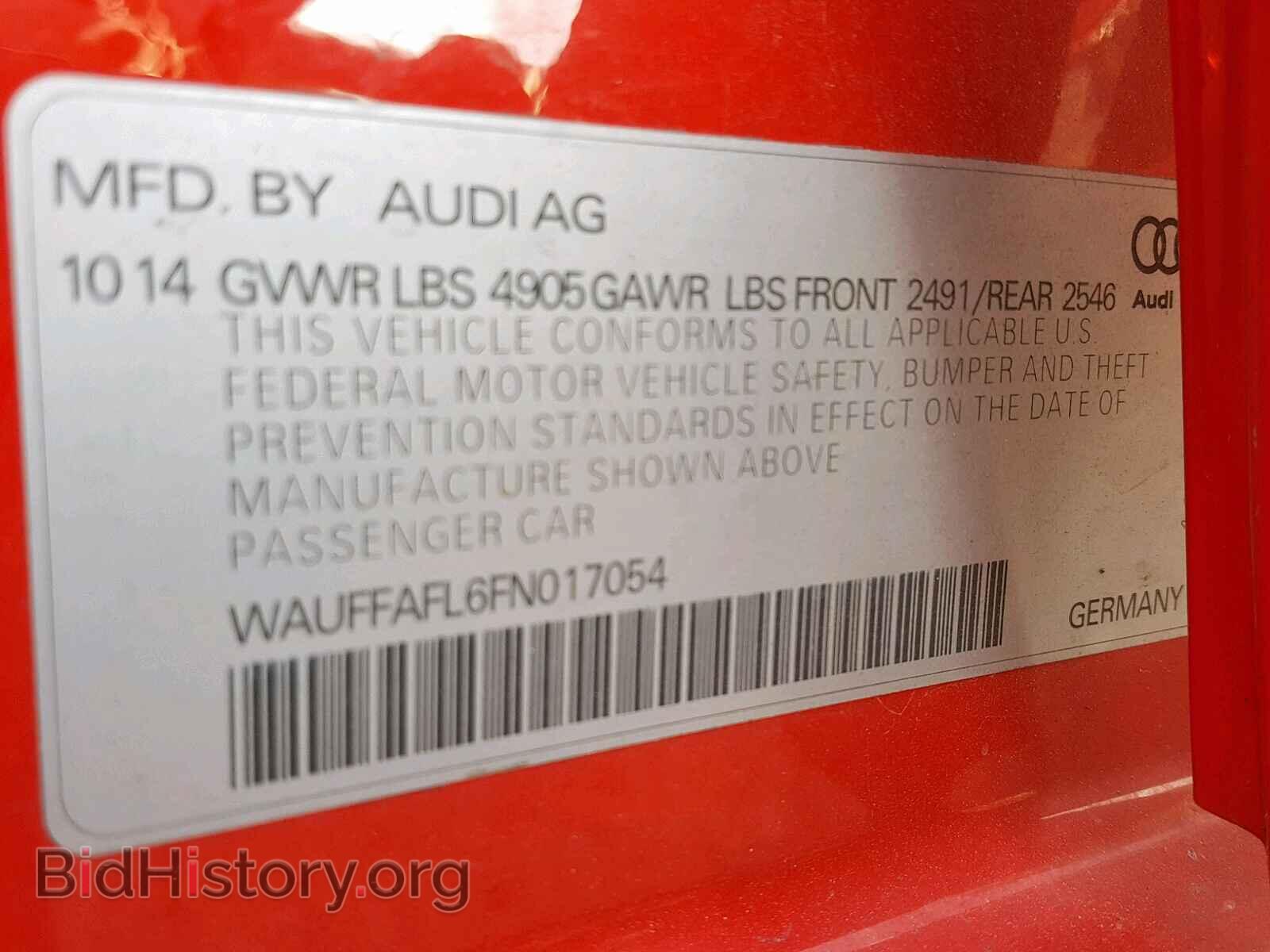 2015 AUDI A4 - VIN: WAUFFAFL6FN017054 - Фото 10