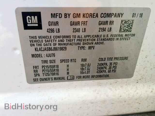 2018 BUICK ENCORE PRE - VIN: KL4CJASB6JB619829 - Photo 10