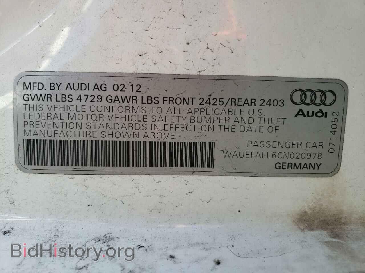 2012 AUDI A4 - VIN: WAUEFAFL6CN020978 - Photo 12