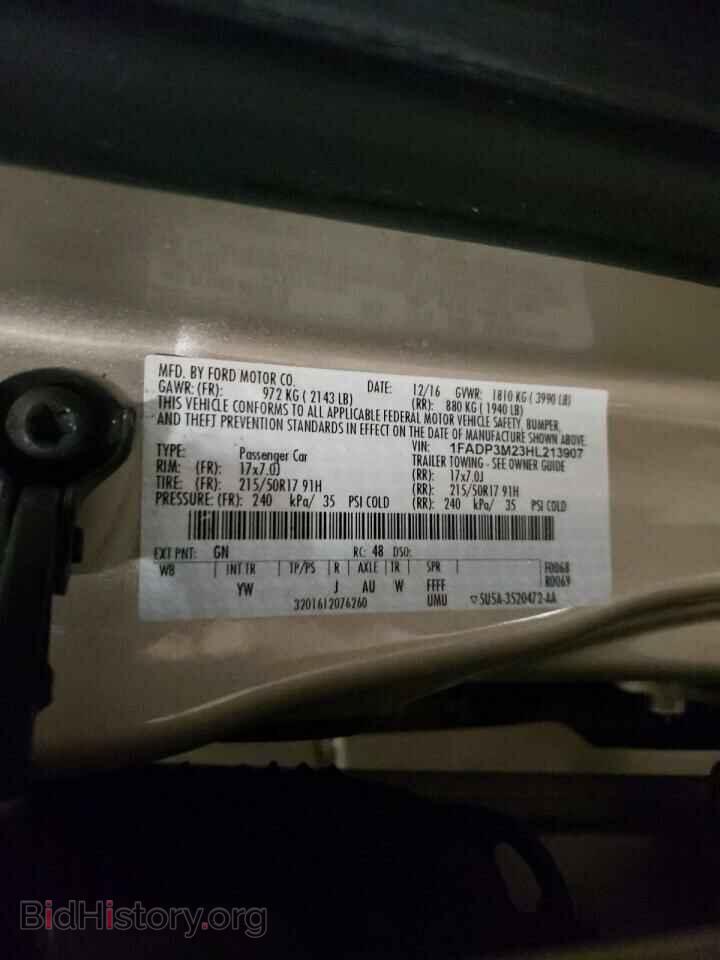 2017 FORD FOCUS - VIN: 1FADP3M23HL213907 - Photo 10