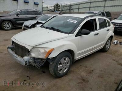 2008 Dodge CALIBER, white — VIN 1B3HB28B08D757842, Copart