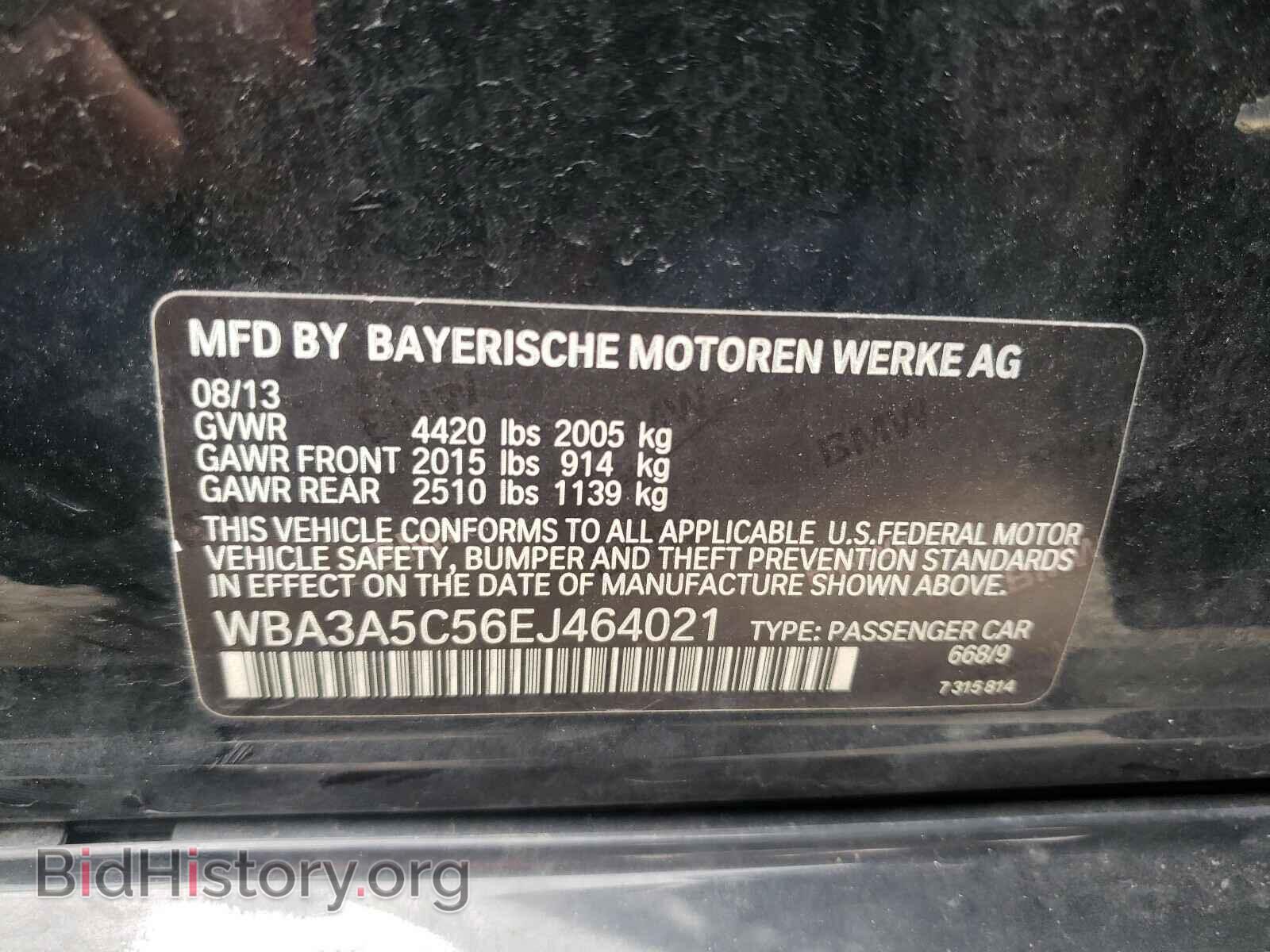 2014 BMW 3 SERIES - VIN: WBA3A5C56EJ464021 - Фото 10