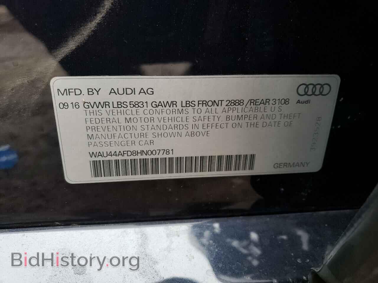 2017 AUDI A8 - VIN: WAU44AFD8HN007781 - Фото 13