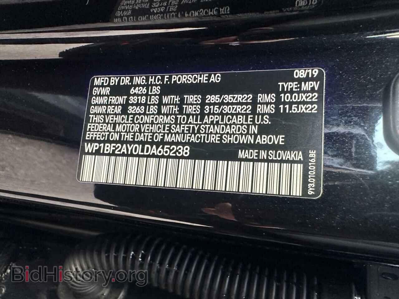 2020 PORSCHE CAYENNE - VIN: WP1BF2AY0LDA65238 - Фото 10