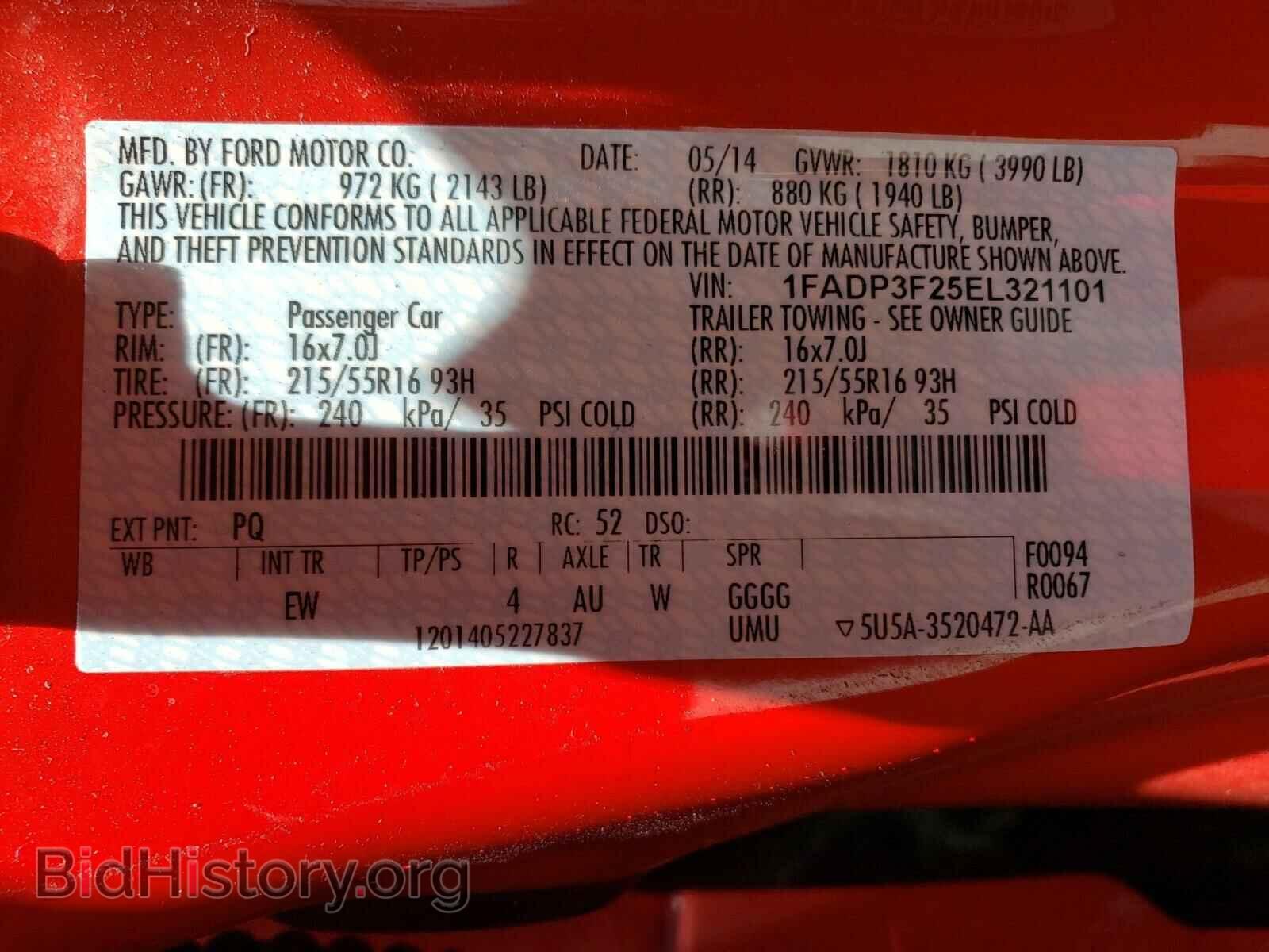 2014 FORD FOCUS - VIN: 1FADP3F25EL321101 - Photo 10