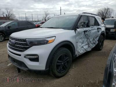 2021 Ford EXPLORER XLT, white — VIN 1FMSK8DH2MGC45103, Copart