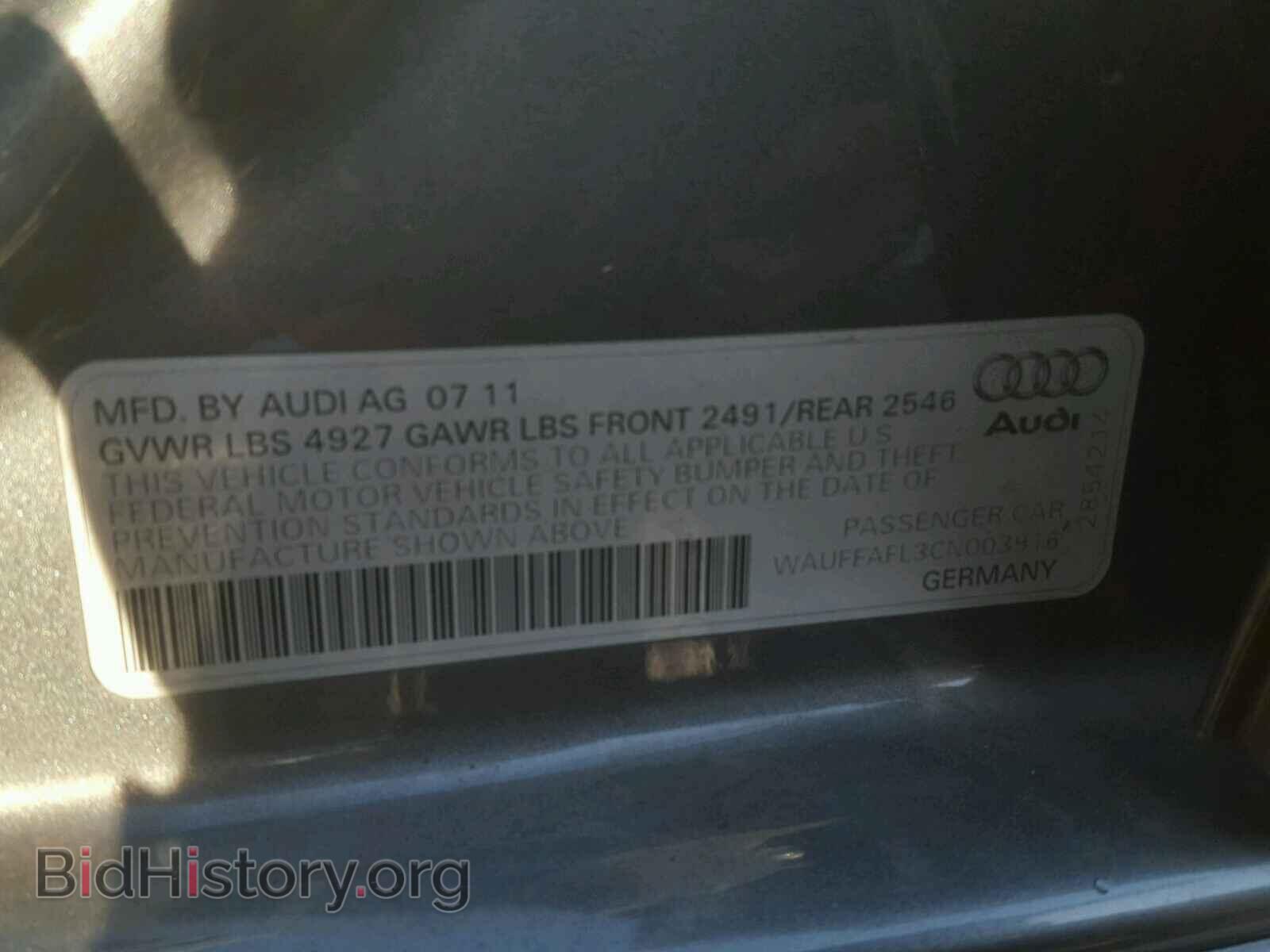 2012 AUDI A4 - VIN: WAUFFAFL3CN003916 - Photo 10