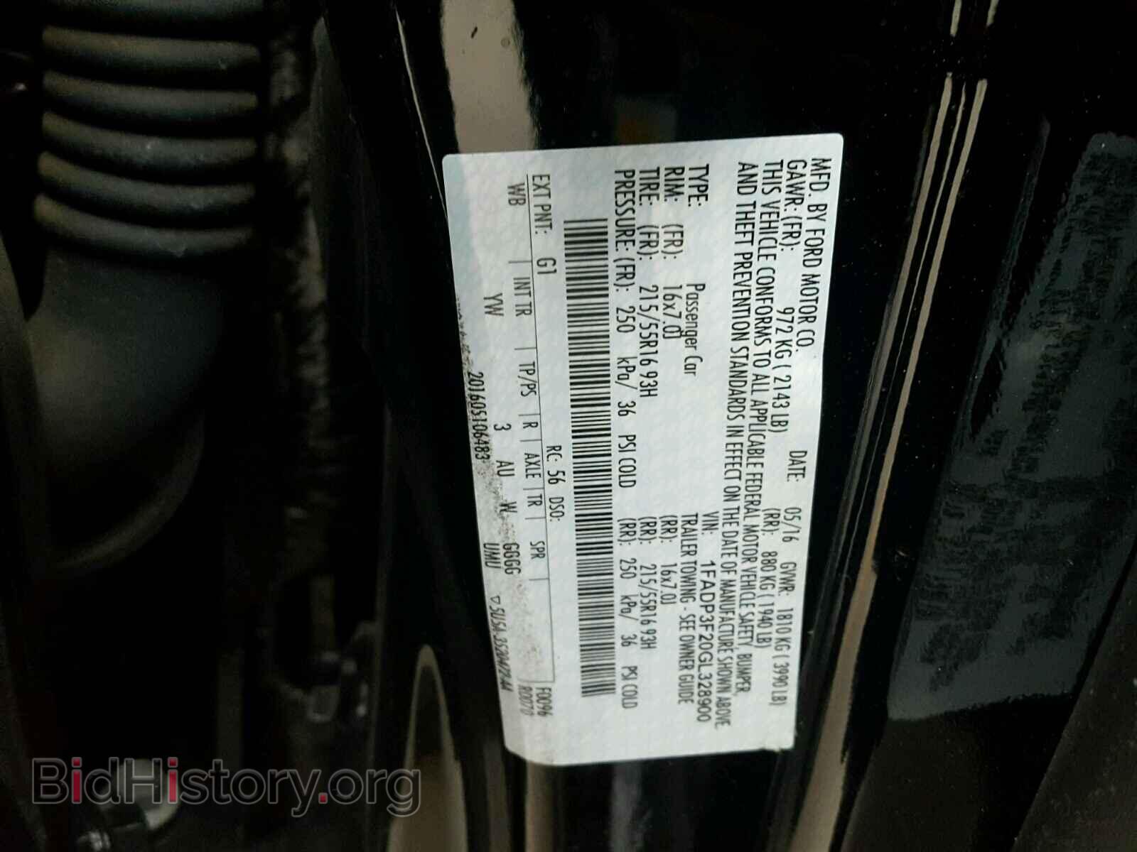 2016 FORD FOCUS - VIN: 1FADP3F20GL328900 - Фото 10