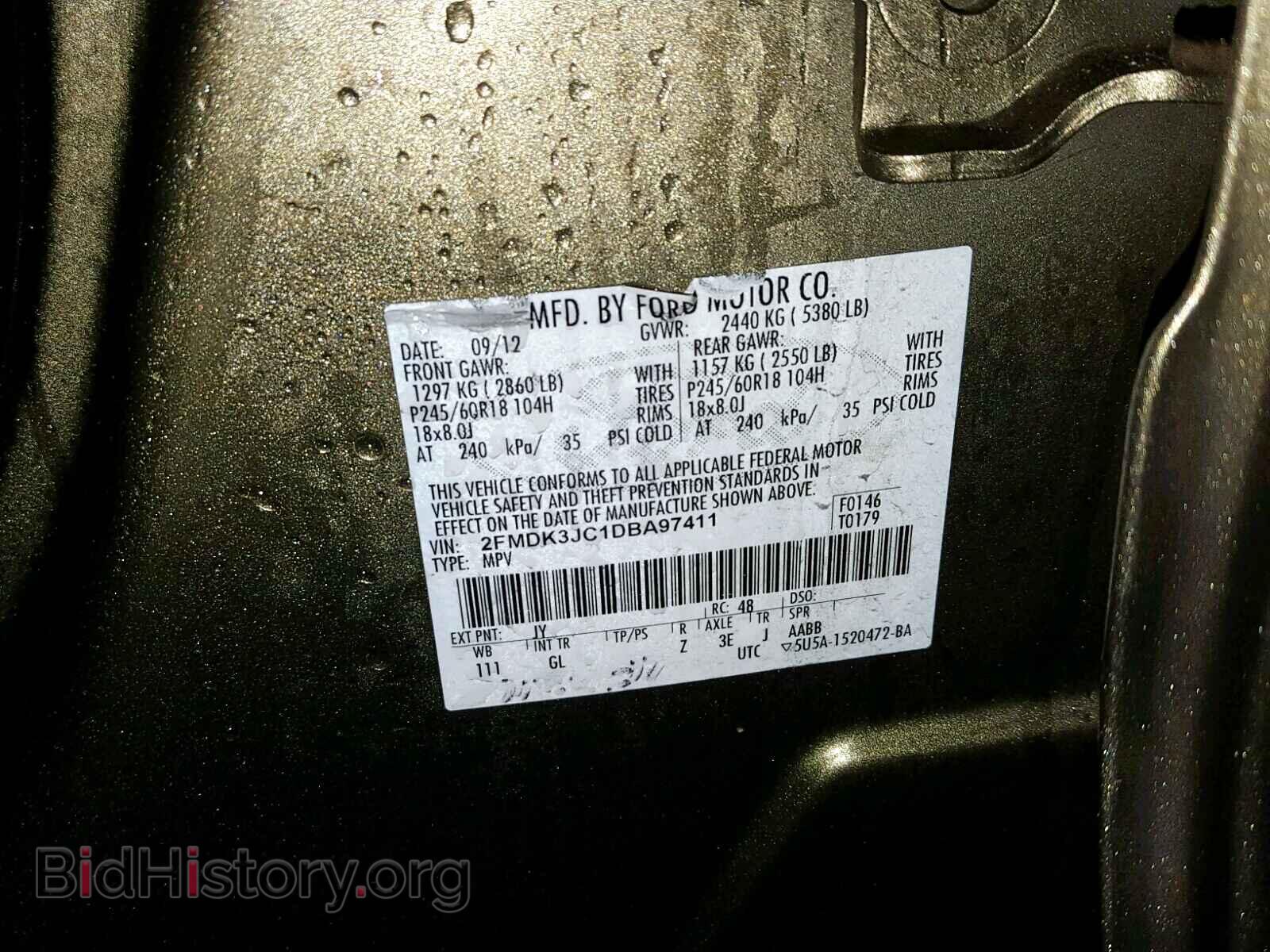 2013 FORD EDGE SEL - VIN: 2FMDK3JC1DBA97411 - Photo 10