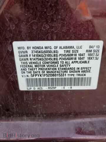 2013 HONDA RIDGELINE - VIN: 5FPYK1F52DB015331 - Фото 13