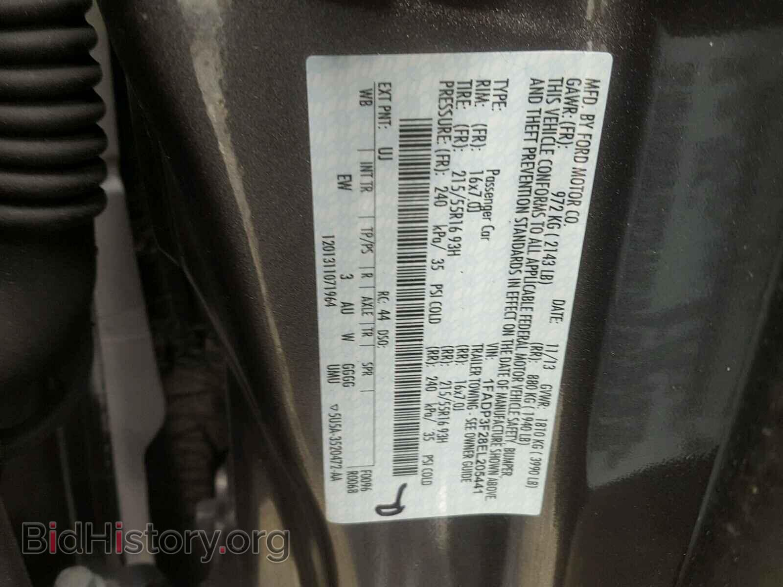 2014 FORD FOCUS - VIN: 1FADP3F28EL205441 - Фото 10