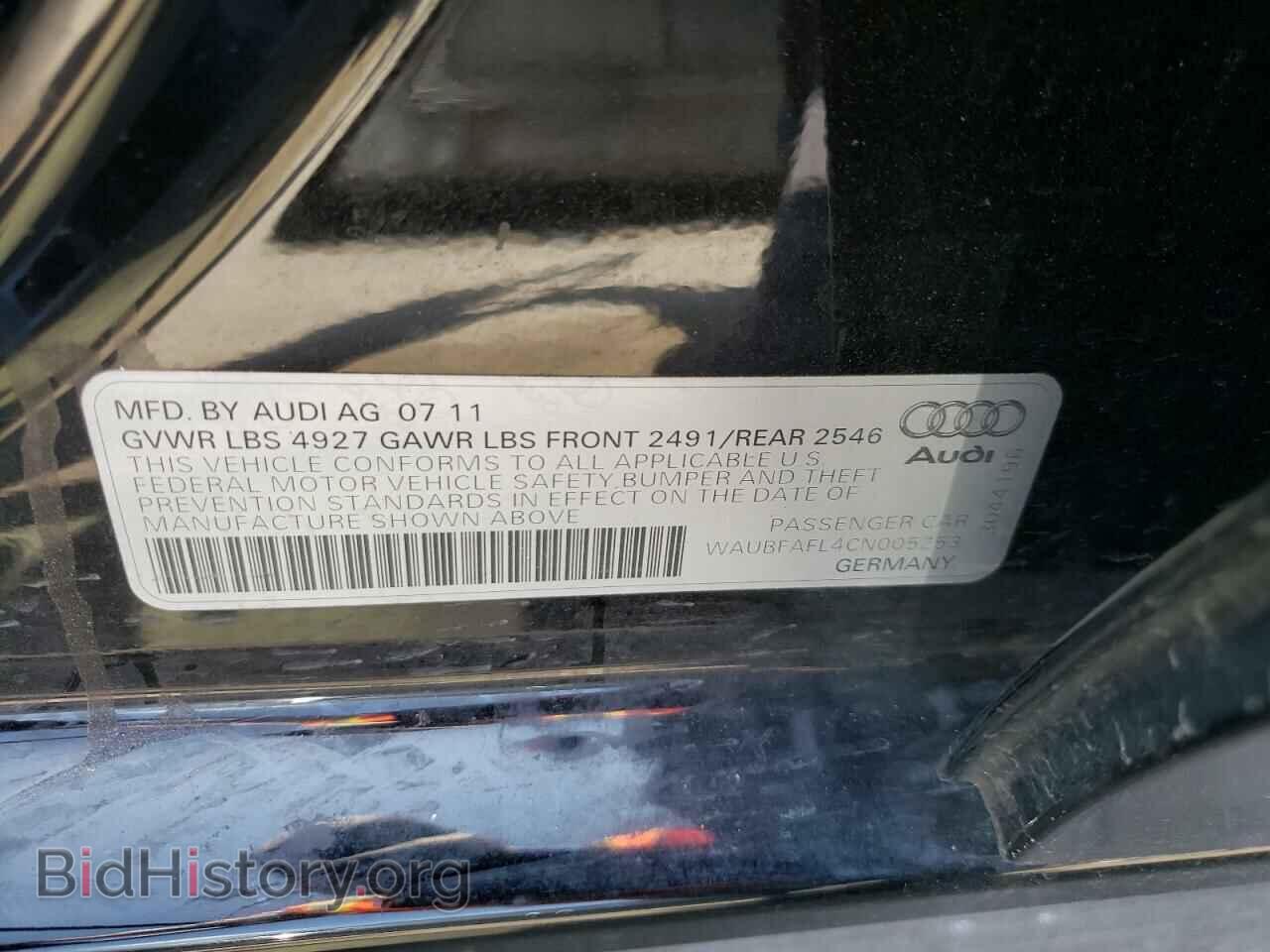 2012 AUDI A4 - VIN: WAUBFAFL4CN005253 - Photo 10