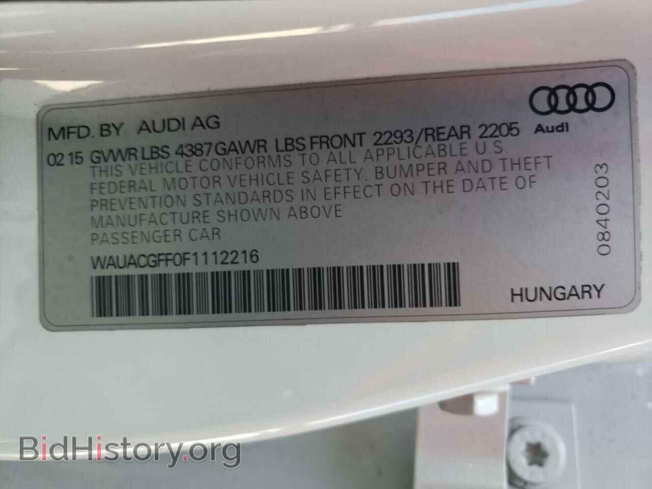 2015 AUDI A3 - VIN: WAUACGFF0F1112216 - Фото 9