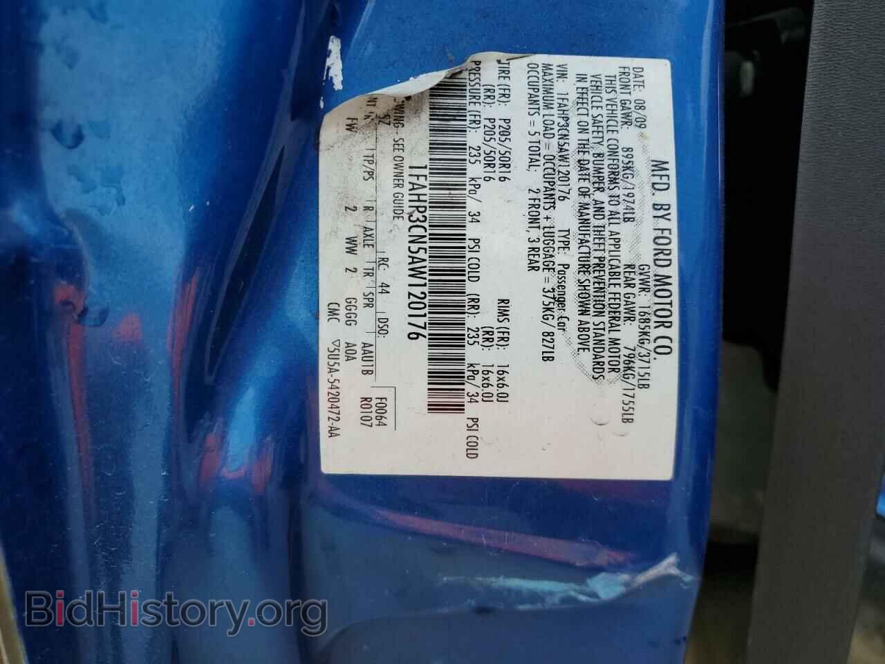 2010 FORD FOCUS - VIN: 1FAHP3CN5AW120176 - Фото 12