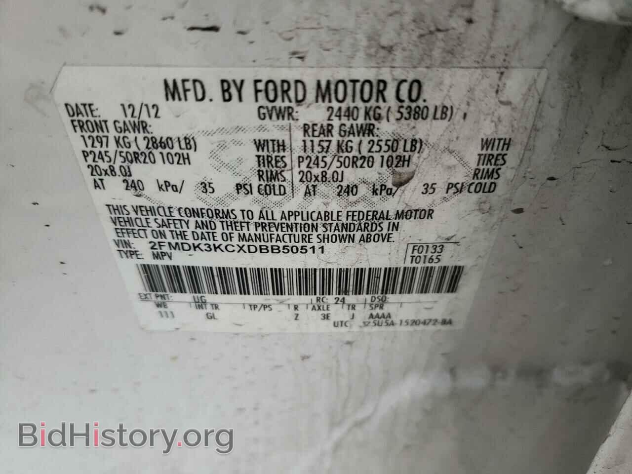 2013 FORD EDGE - VIN: 2FMDK3KCXDBB50511 - Photo 10