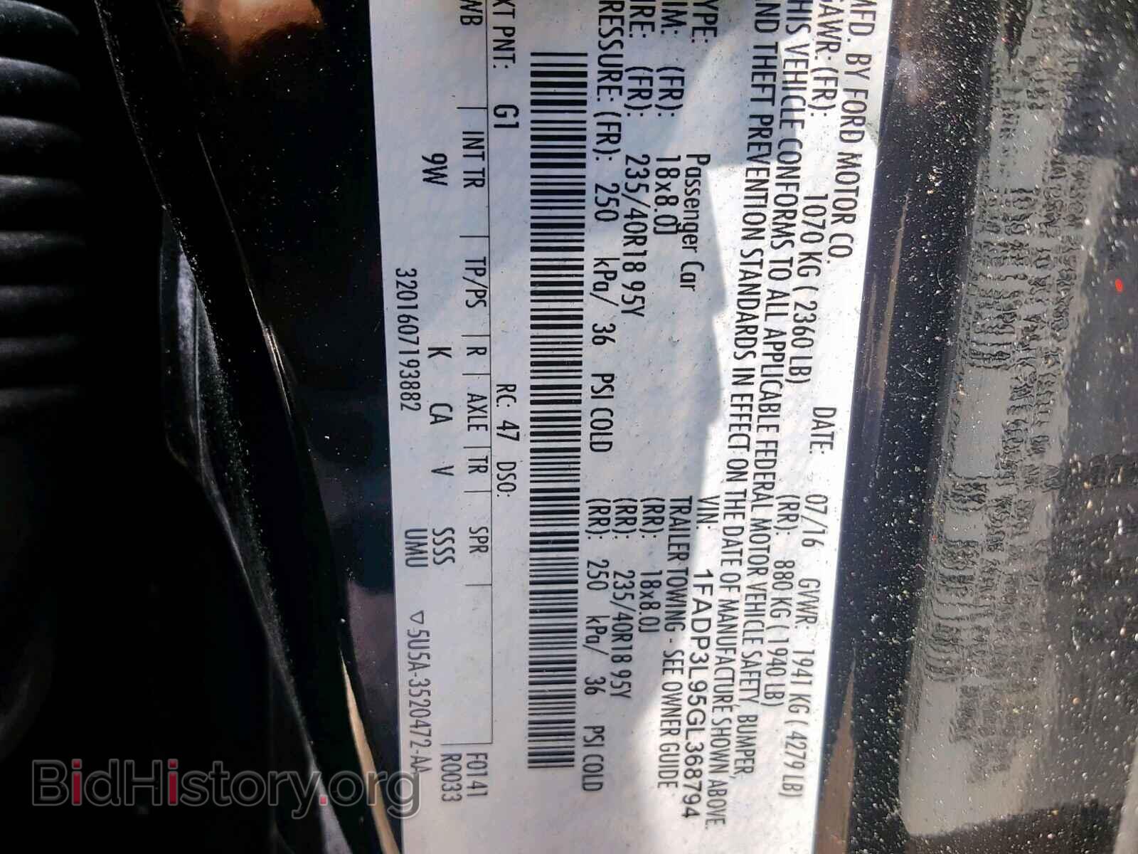 2016 FORD FOCUS - VIN: 1FADP3L95GL368794 - Фото 10