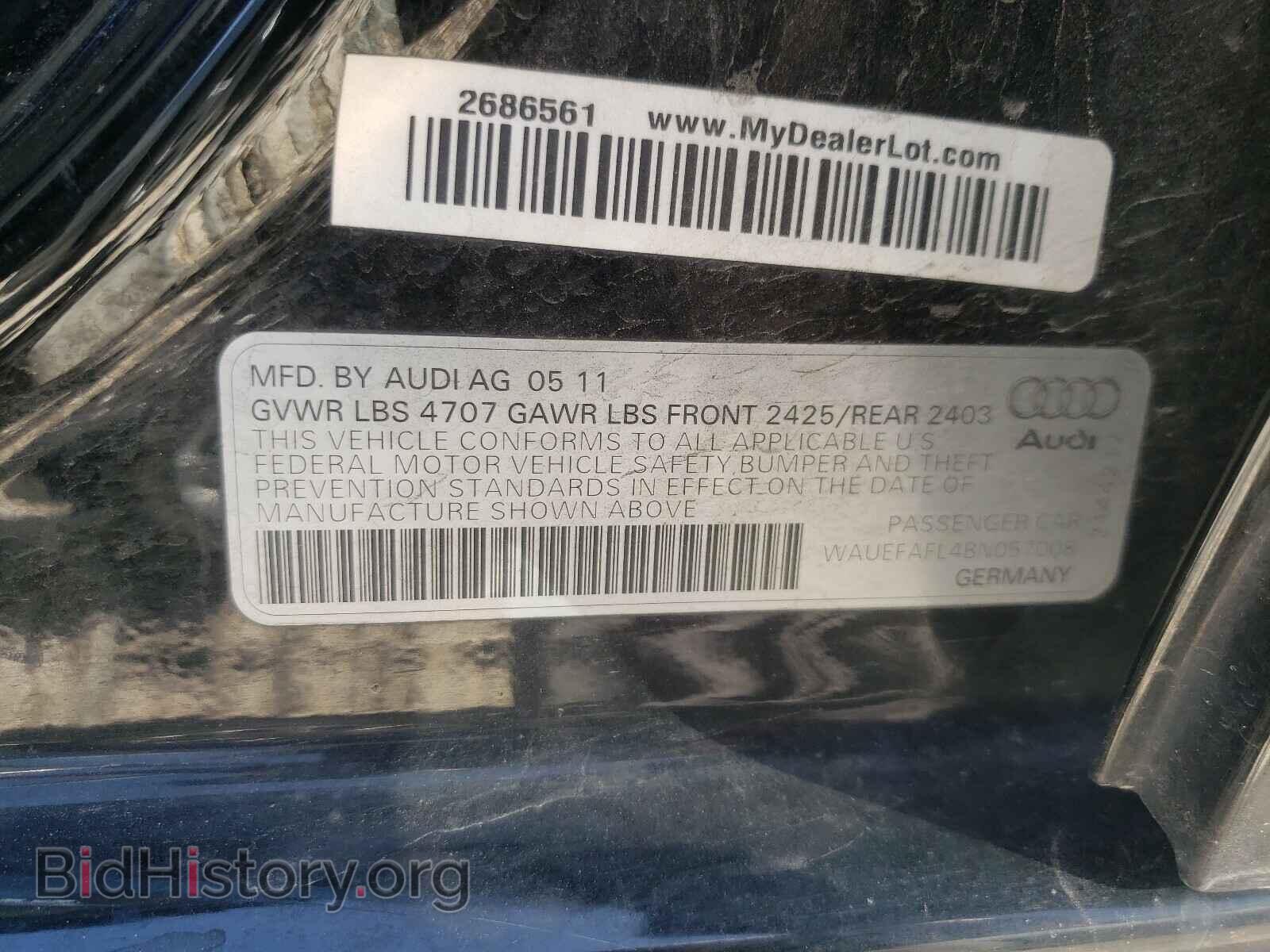 2011 AUDI A4 - VIN: WAUEFAFL4BN057008 - Фото 10