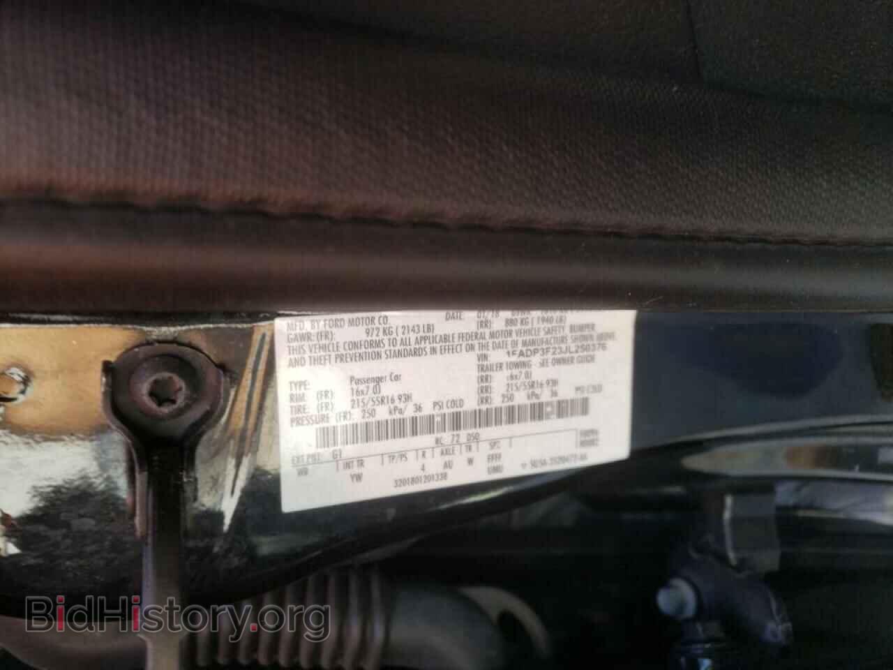 2018 FORD FOCUS - VIN: 1FADP3F23JL250376 - Фото 10