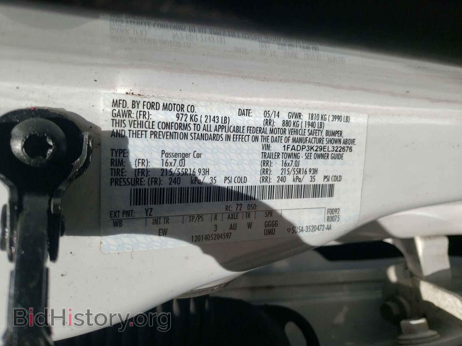 2014 FORD FOCUS - VIN: 1FADP3K29EL322676 - Photo 10