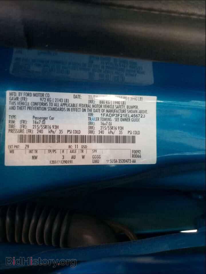 2014 FORD FOCUS - VIN: 1FADP3F21EL456723 - Photo 10