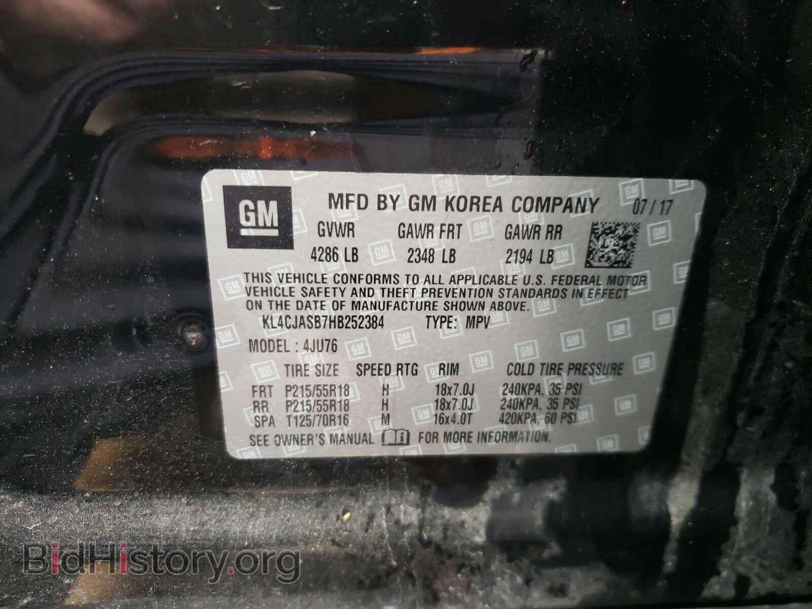 2017 BUICK ENCORE - VIN: KL4CJASB7HB252384 - Photo 10