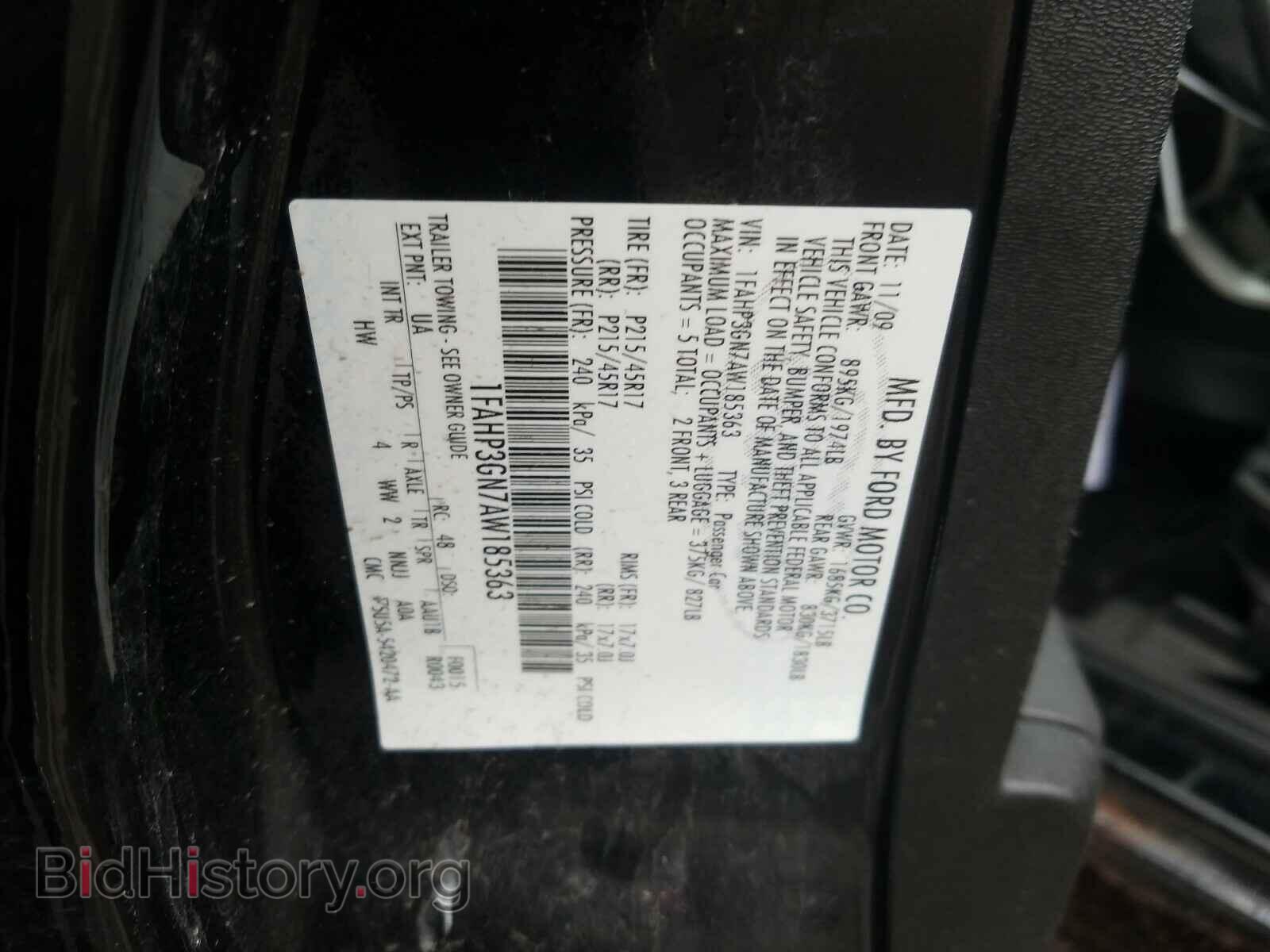 2010 FORD FOCUS - VIN: 1FAHP3GN7AW185363 - Фото 10