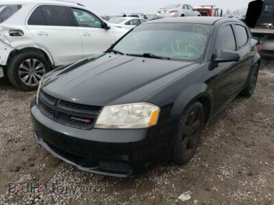 2013 Dodge AVENGER Avenger SE, black — VIN 1C3CDZAB4DN533990, Copart
