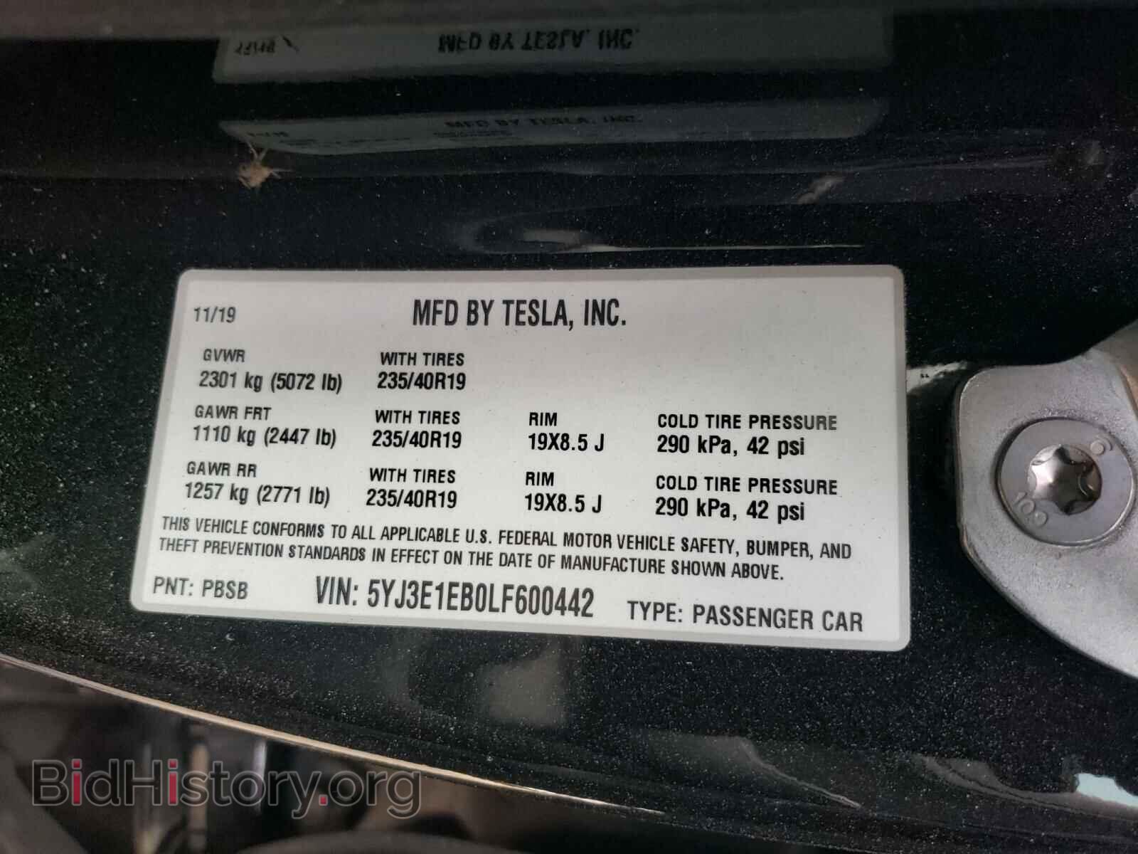 2020 TESLA MODEL 3 - VIN: 5YJ3E1EB0LF600442 - Photo 10