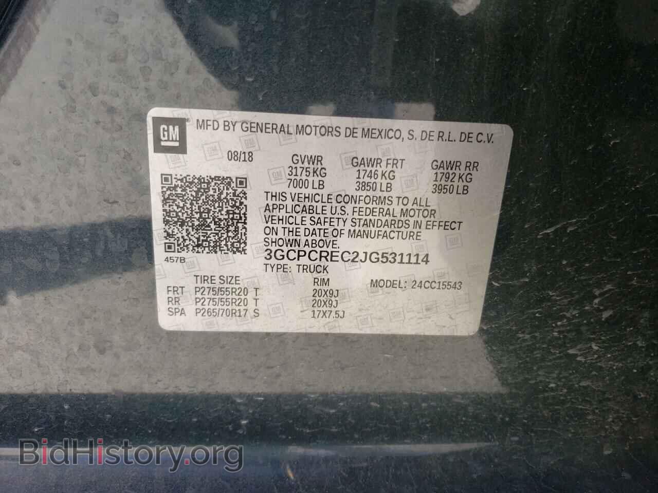2018 CHEVROLET SILVERADO - VIN: 3GCPCREC2JG531114 - Фото 12