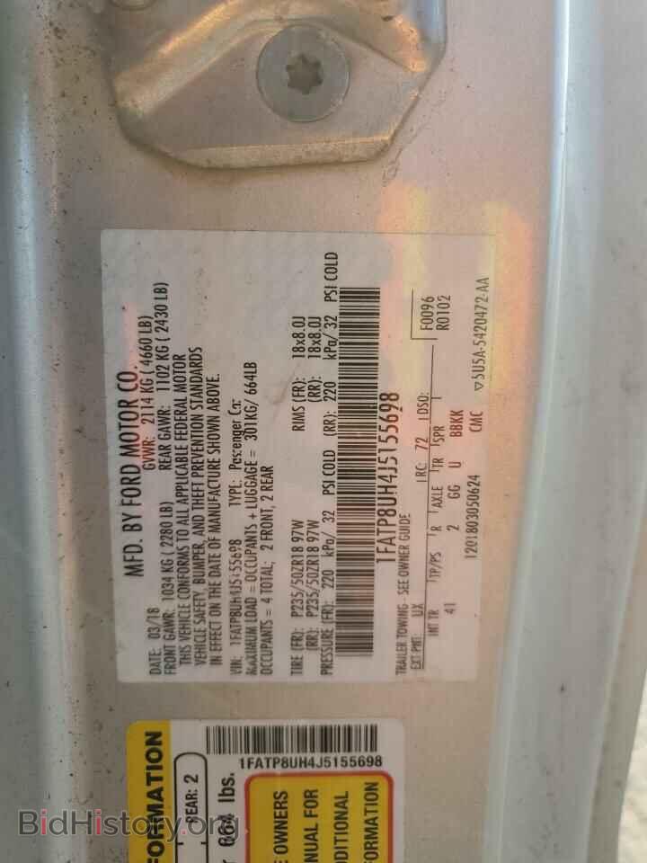 2018 FORD ALL Models - VIN: 1FATP8UH4J5155698 - Photo 10