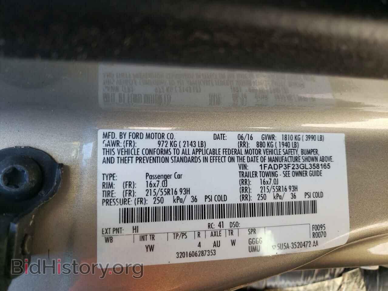 2016 FORD FOCUS - VIN: 1FADP3F23GL358165 - Фото 12