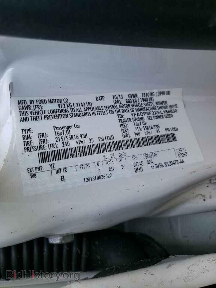 2014 FORD FOCUS - VIN: 1FADP3F2XEL186830 - Photo 10