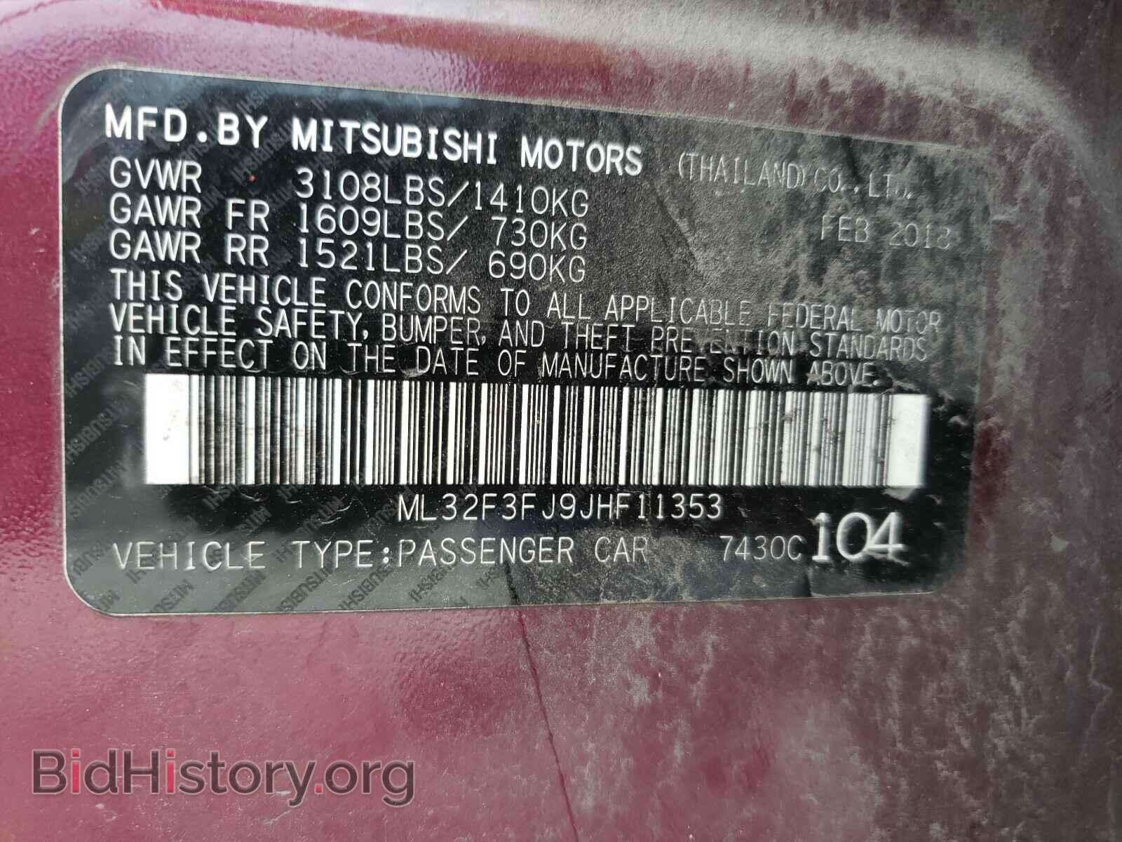 2018 MITSUBISHI MIRAGE - VIN: ML32F3FJ9JHF11353 - Фото 10
