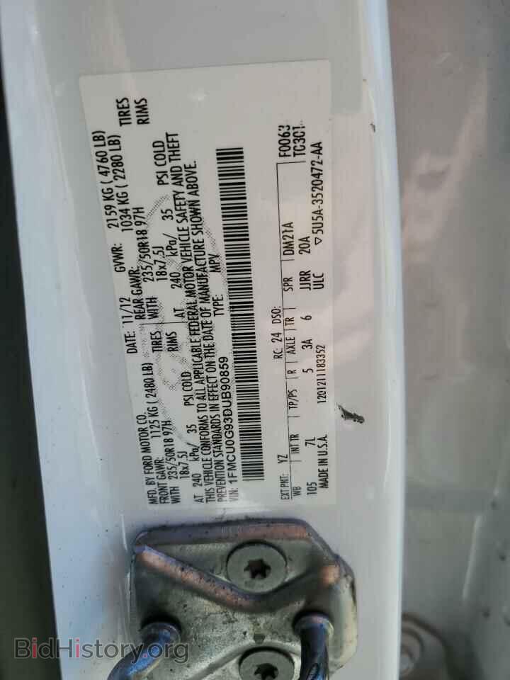 2013 FORD ESCAPE - VIN: 1FMCU0G93DUB90859 - Фото 13