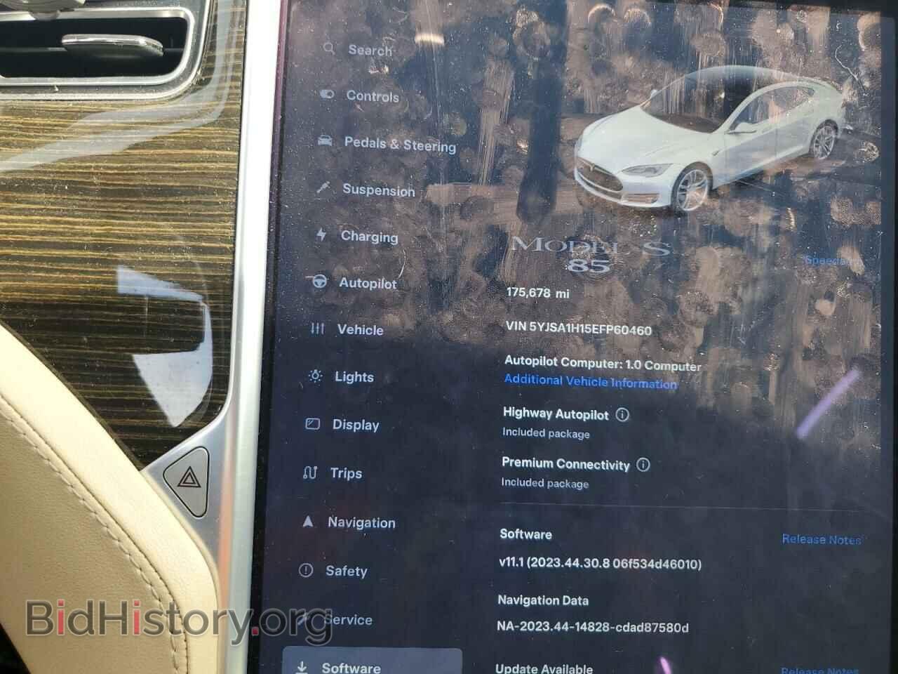 2014 TESLA MODEL S - VIN: 5YJSA1H15EFP60460 - Photo 9