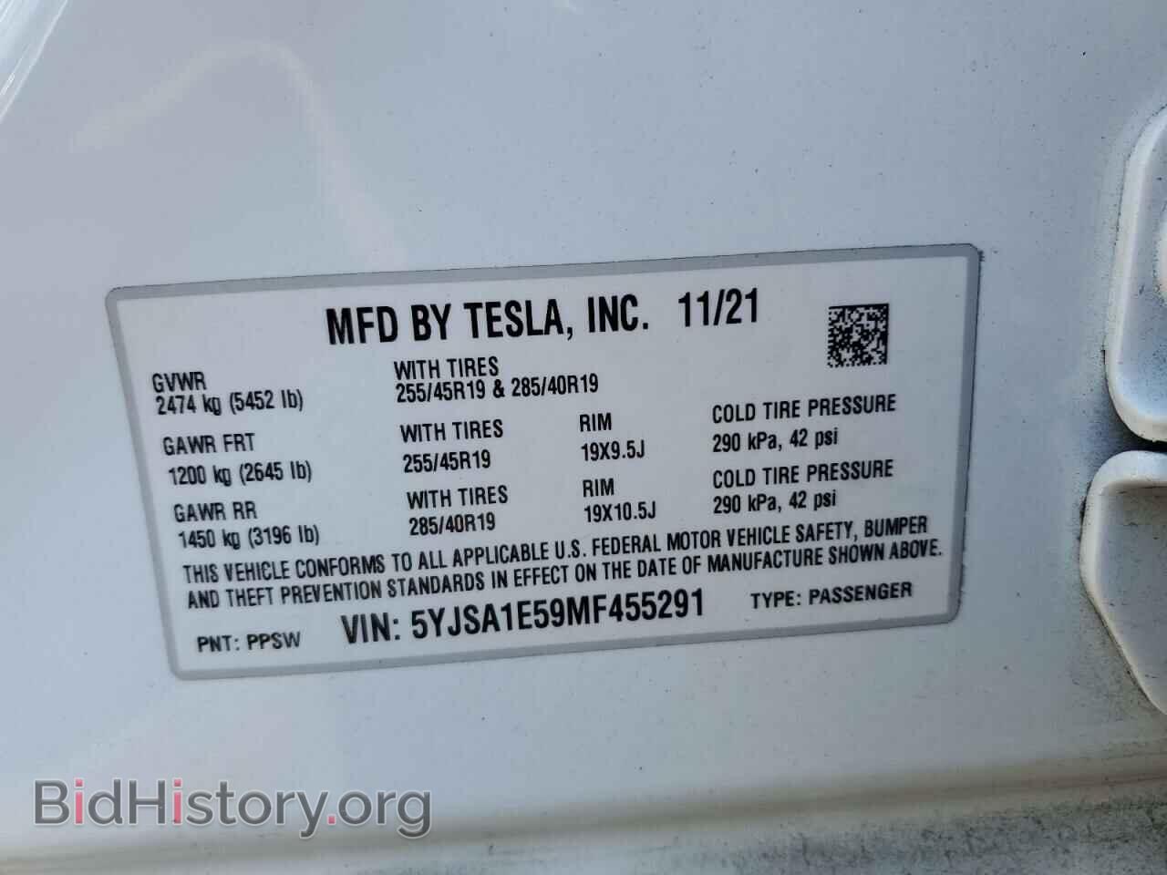 2021 TESLA MODEL S - VIN: 5YJSA1E59MF455291 - Photo 13