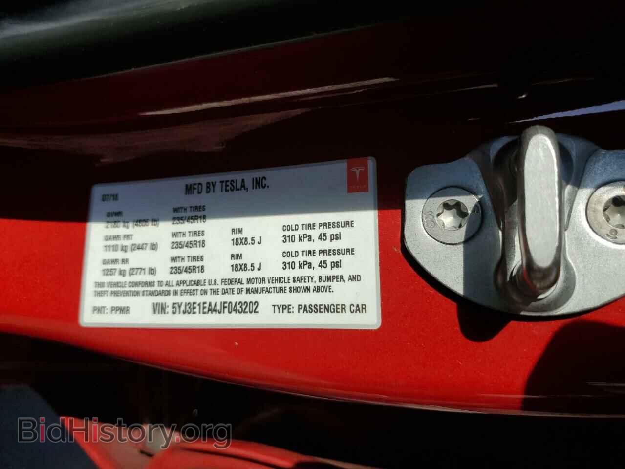 2018 TESLA MODEL 3 - VIN: 5YJ3E1EA4JF043202 - Photo 12