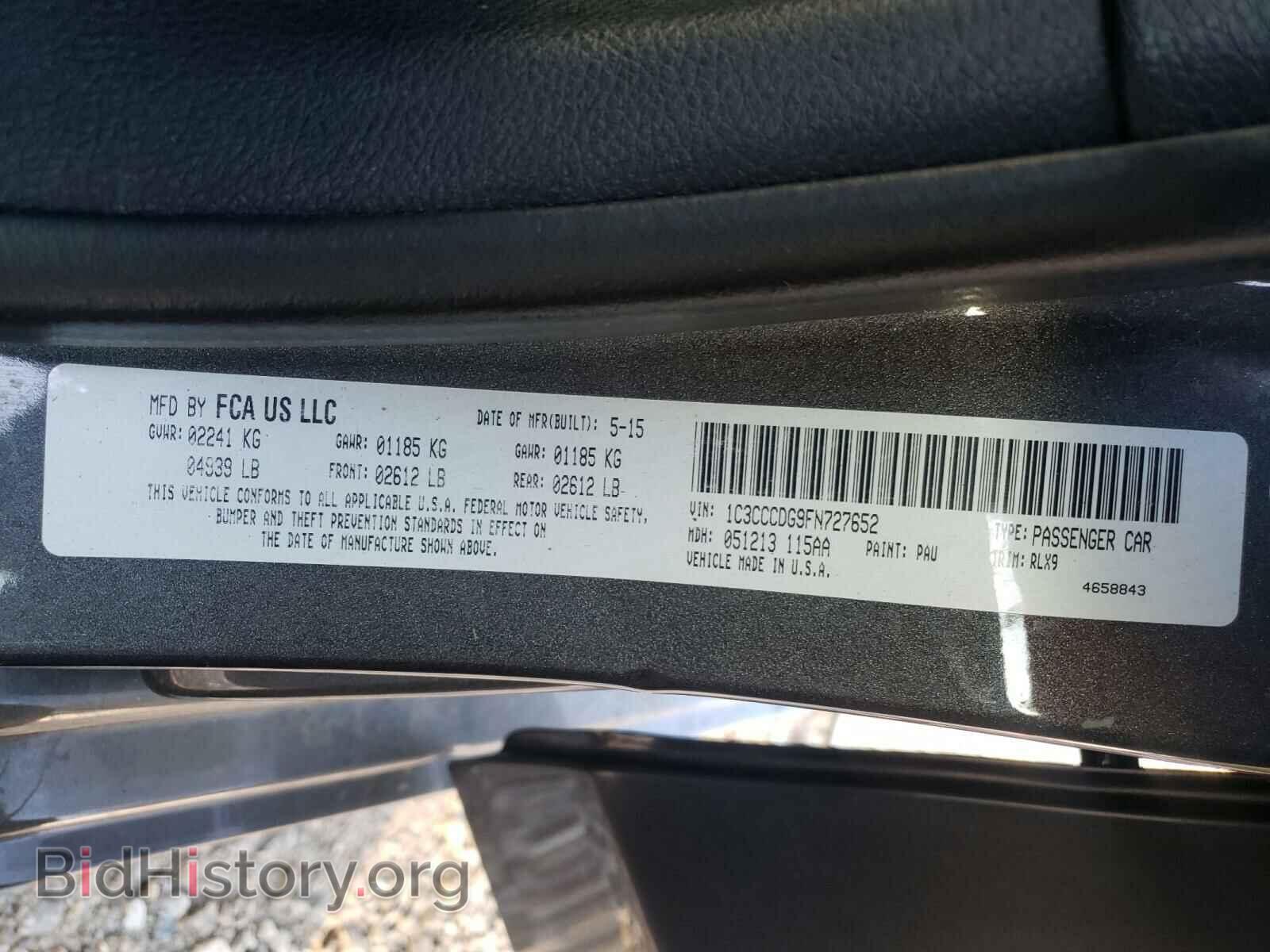 2015 CHRYSLER 200 - VIN: 1C3CCCDG9FN727652 - Photo 10