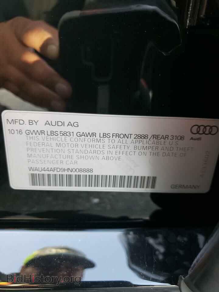 2017 AUDI A8 - VIN: WAU44AFD9HN008888 - Фото 12