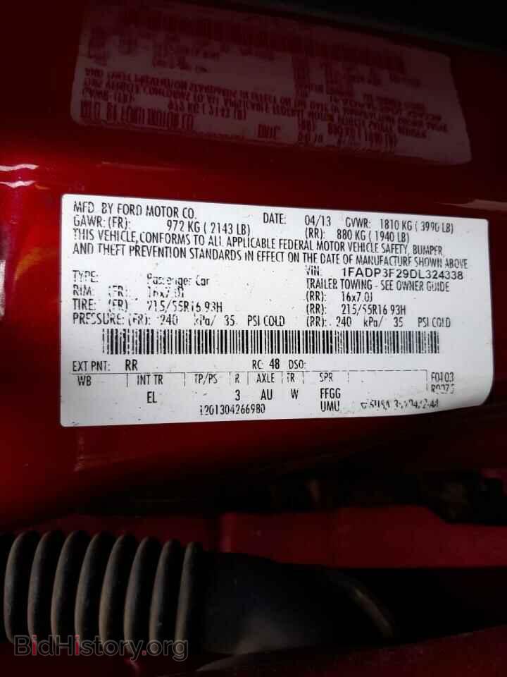 2013 FORD FOCUS - VIN: 1FADP3F29DL324338 - Фото 10